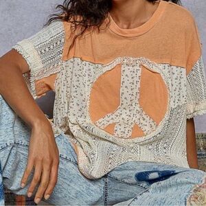 NWOT POL Peace Tee! Size Large.